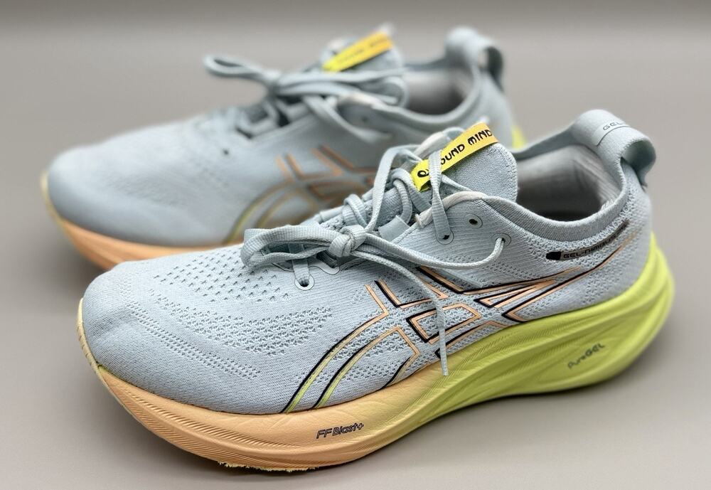 Asics Gel Nimbus 26 Paris Cool Grey Safety Yellow Women's 8.5 - 1012B743-750
